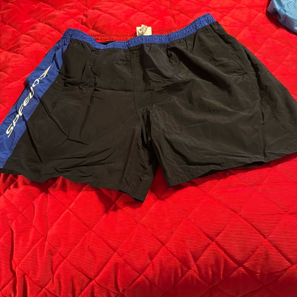 Speedo Swim Trunks Men’s Size Extra Large Black Elastic Waist Beach Pool